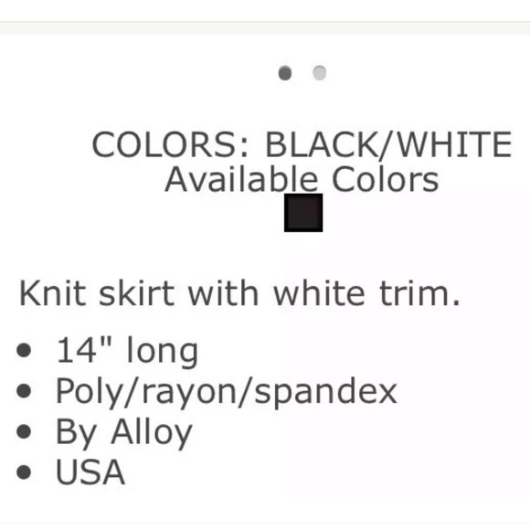 NWOT Alloy Black and White Skirt. - Picture 4 of 7